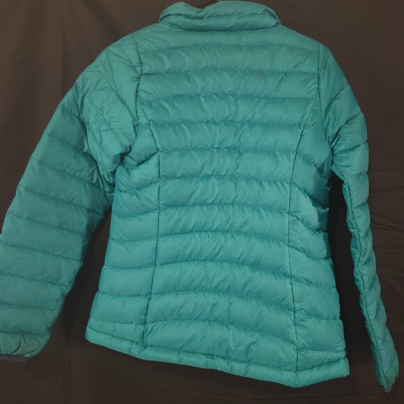Patagonia jacket kids Girls size XL 14 Down teal outdoor light - Picture 2 of 6